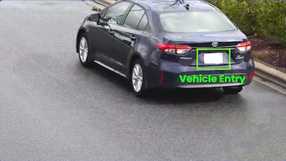 Vehicle entering the service lane